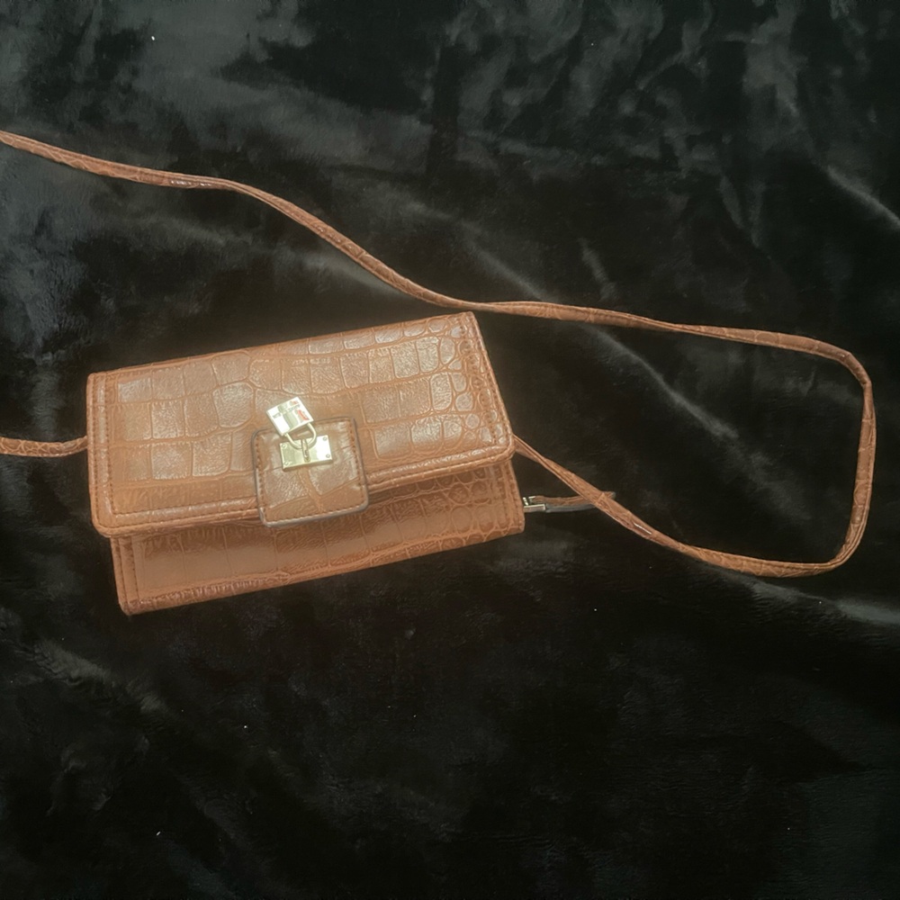 Brown AK Crossbody Bag/Wallet